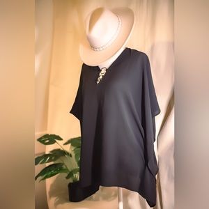 Michael Kors Black Bat Wing Blouse